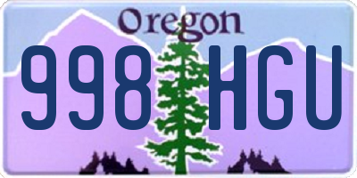 OR license plate 998HGU