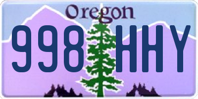 OR license plate 998HHY