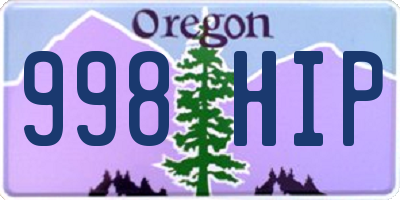 OR license plate 998HIP