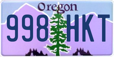 OR license plate 998HKT