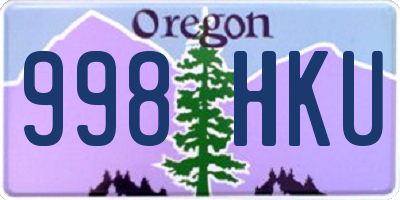 OR license plate 998HKU