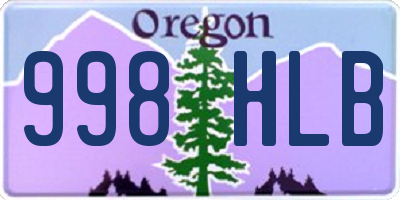 OR license plate 998HLB