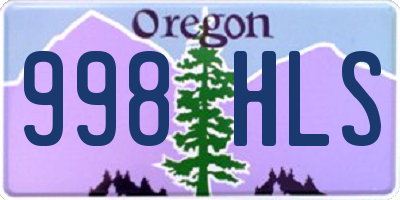 OR license plate 998HLS