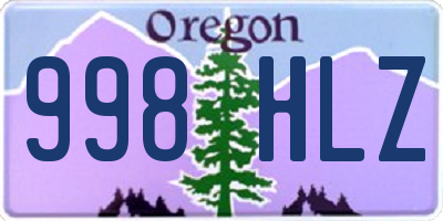 OR license plate 998HLZ