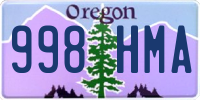 OR license plate 998HMA