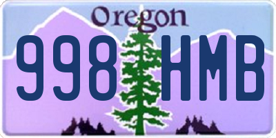OR license plate 998HMB