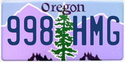 OR license plate 998HMG