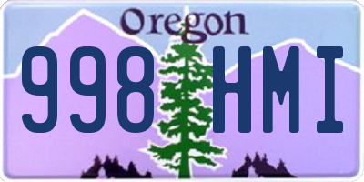 OR license plate 998HMI