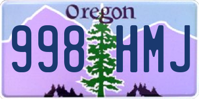 OR license plate 998HMJ