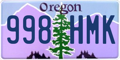 OR license plate 998HMK