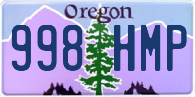 OR license plate 998HMP