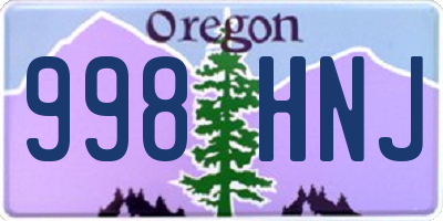 OR license plate 998HNJ