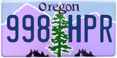 OR license plate 998HPR