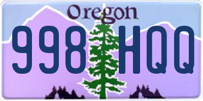 OR license plate 998HQQ