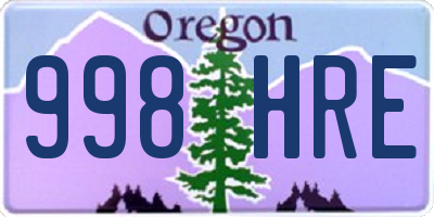 OR license plate 998HRE