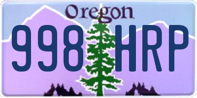 OR license plate 998HRP