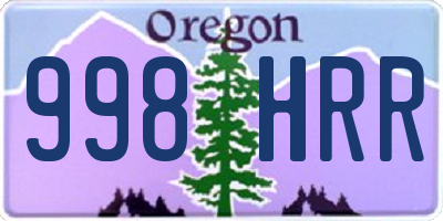 OR license plate 998HRR