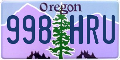 OR license plate 998HRU