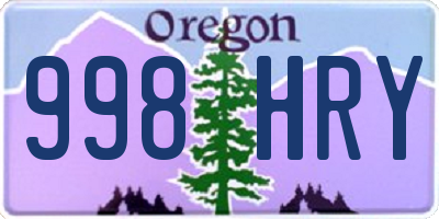 OR license plate 998HRY