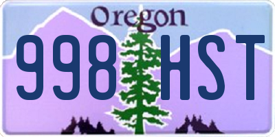 OR license plate 998HST