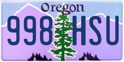 OR license plate 998HSU
