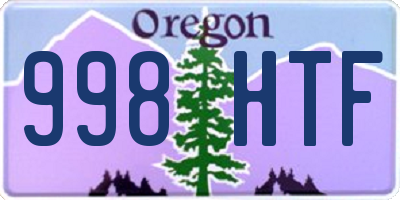 OR license plate 998HTF