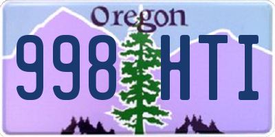 OR license plate 998HTI