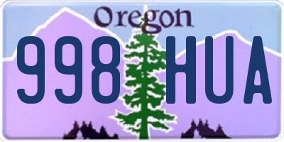 OR license plate 998HUA