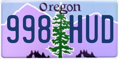 OR license plate 998HUD