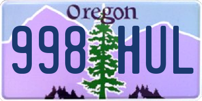 OR license plate 998HUL