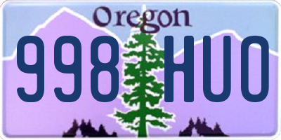 OR license plate 998HUO