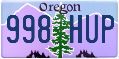 OR license plate 998HUP