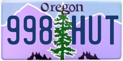 OR license plate 998HUT