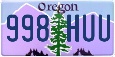 OR license plate 998HUU