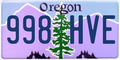 OR license plate 998HVE