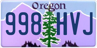 OR license plate 998HVJ