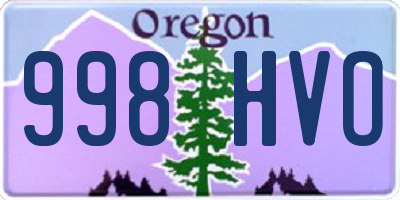 OR license plate 998HVO