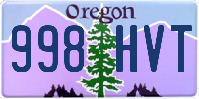 OR license plate 998HVT
