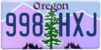 OR license plate 998HXJ