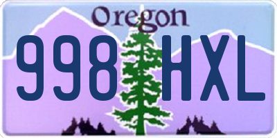 OR license plate 998HXL