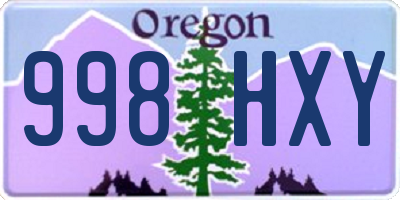 OR license plate 998HXY