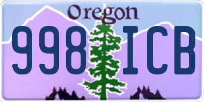 OR license plate 998ICB