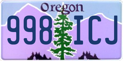 OR license plate 998ICJ