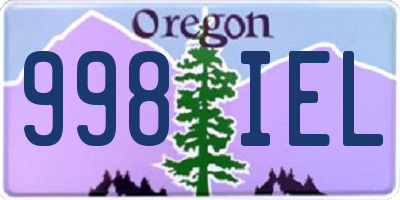 OR license plate 998IEL