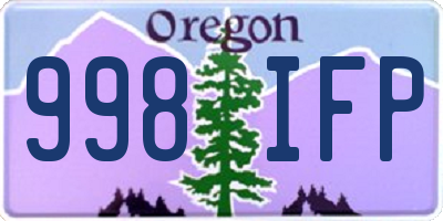 OR license plate 998IFP