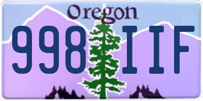 OR license plate 998IIF