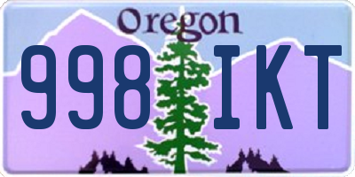 OR license plate 998IKT