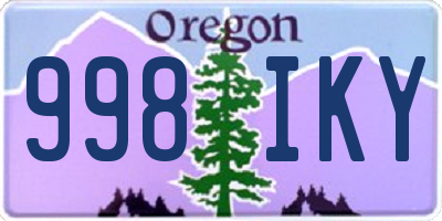 OR license plate 998IKY