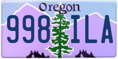 OR license plate 998ILA