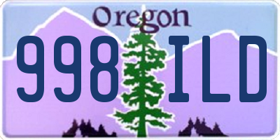 OR license plate 998ILD